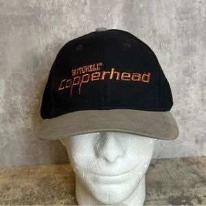 NEW Mitchell Copperhead Hat OS Black Adjustable  strapback Cap‎